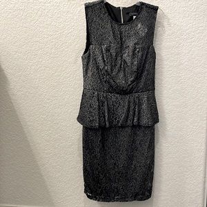 B.Smart Women’s Metallic Floral Lace Peplum Sheath Party Dress Gunmetal 8